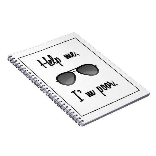 Helfen Sie mir, ich bin eine arme Sonnenbrille Notizblock (Rechte Seite)