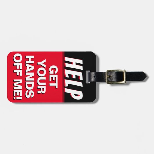 Helfen Sie mir, Ihre Hände vom Gepäckanhänger zu n (Vorderseite horizontal)