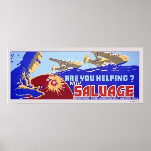 Helfen Sie? Salvage - WPA Poster (Vorne)