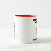 HELFEN SIE SCOOTEREN ABUSERN, wieder auf ihre Füße Zweifarbige Tasse (Mittel)
