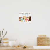 Helfen Sie sich selbst Ice Cream Sundae Bar Poster (Küche)