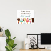 Helfen Sie sich selbst Ice Cream Sundae Bar Poster (Heimbüro)
