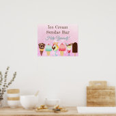 Helfen Sie sich selbst Ice Cream Sundae Bar Poster (Küche)