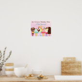 Helfen Sie sich selbst Ice Cream Sundae Bar Poster (Küche)