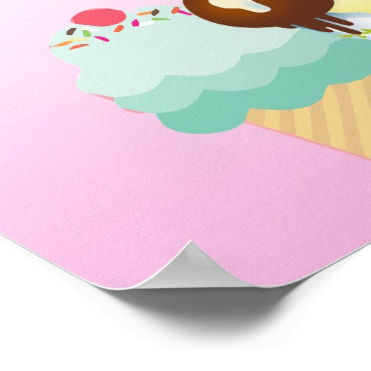 Helfen Sie sich selbst Ice Cream Sundae Bar Poster (Ecke)
