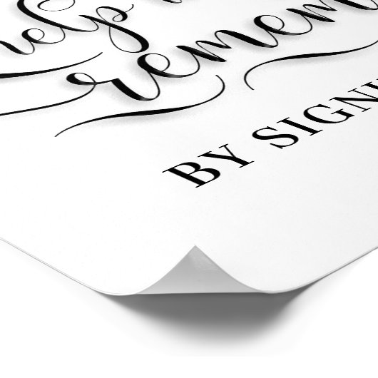 Helfen Sie uns daran zu erinnern Hochzeitsskripte Poster (Ecke)