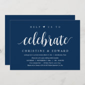 Helfen Sie uns, das Hochzeitsfeiern der Neuzeit zu Einladung (Vorne/Hinten)