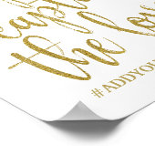 Helfen Sie uns, den Liebe-Glitzer 8x10 Hochzeitsze Poster (Ecke)