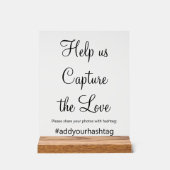 Helfen Sie uns, die Liebe Hochzeit Social Media zu Acrylschild (Vorderseite)