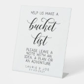 Helfen Sie uns, eine Eimerliste zu erstellen Sockelschild (Vorderseite)