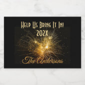 Helfen Sie uns, es einzubringen! Alkoholflaschenetikett (Einzelnes Label)