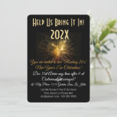 Helfen Sie uns, es im Rahmen des Roaring 20's Neuj Einladung (Stehend Vorderseite)