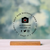 Helfen Sie unserem Unternehmenswachstum | Soziale Acrylschild (Neutral)