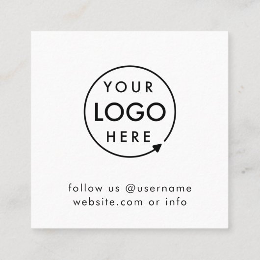 Helfen Sie unserem Unternehmenswachstum | Soziale Quadratische Visitenkarte (Rückseite)