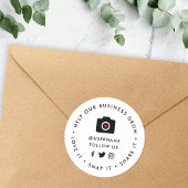 Helfen Sie unserem Unternehmenswachstum | Soziale Runder Aufkleber