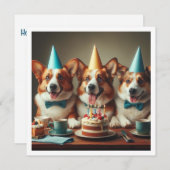 Helfen Sie, unseren kleinen Gentleman, Corgi, zu f Einladung (Vorne/Hinten)