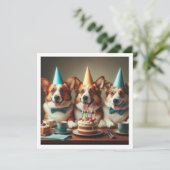 Helfen Sie, unseren kleinen Gentleman, Corgi, zu f Einladung (Stehend Vorderseite)