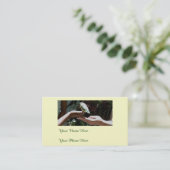 Helfende Handdoppeltes versah Visitenkarten mit Visitenkarte (Stehend Vorderseite)