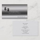 Helfende Hände auf gebürstetem Stahleffekt Visitenkarte (Vorne/Hinten)