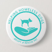 "Helfende obdachlose Hunde " Button (Vorderseite)