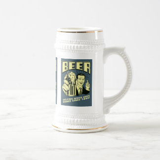 Helfende weiße Typen tanzen seit 1842 Bierglas