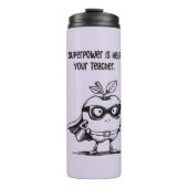 Helfender Lehrer Superkraft Klassenassistent Thermosbecher (Vorderseite)