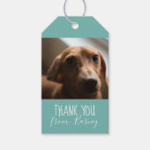 Helfer danke Ihnen Geschenk mit Hund-Foto-Tags Geschenkanhänger (Vorderseite)