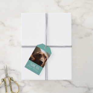 Helfer danke Ihnen Geschenk mit Hund-Foto-Tags Geschenkanhänger
