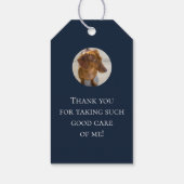 Helfer danke Ihnen Geschenk mit Hund-Foto-Tags Geschenkanhänger (Rückseite)