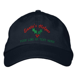 Helfer des personalisierten Weihnachtsmanns Bestickte Baseballkappe