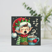 Helfer des Weihnachtsmanns Feiertagskarte (Stehend Vorderseite)