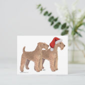 Helfer des Weihnachtsmanns Feiertagspostkarte (Stehend Vorderseite)