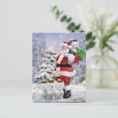 Helfer des Weihnachtsmanns Feiertagspostkarte (Stehend Vorderseite)
