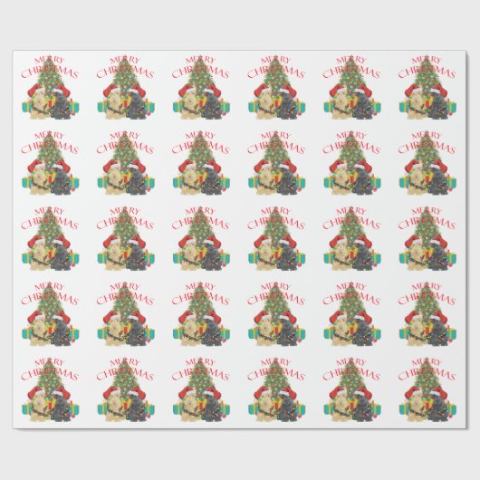 Helfer des Weihnachtsmanns Geschenkpapier (Flach)