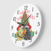 Helfer des Weihnachtsmanns Große Wanduhr (Winkel)