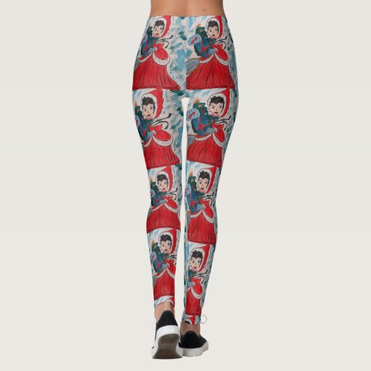 Helfer des Weihnachtsmanns Leggings (Rückseite)