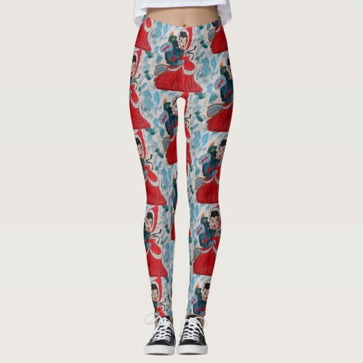 Helfer des Weihnachtsmanns Leggings (Vorderseite)