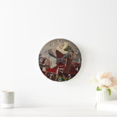 Helfer des Weihnachtsmanns Runde Wanduhr (Zuhause)