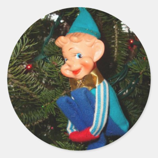 Helfer des Weihnachtsmanns Runder Aufkleber (Vorderseite)