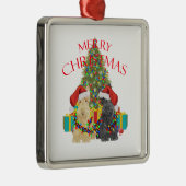 Helfer des Weihnachtsmanns Silbernes Ornament (Rechts)