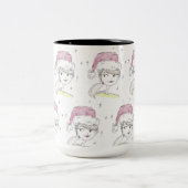 Helfer des Weihnachtsmanns Zweifarbige Tasse (Mittel)