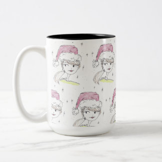 Helfer des Weihnachtsmanns Zweifarbige Tasse