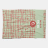 Helfer Grün und Roter Winter Geschirrtuch (Horizontal)