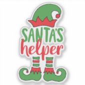 Helfer Niedlicher Cartoon Elf Zeichnend Niedlicher Aufkleber (Vorderseite)