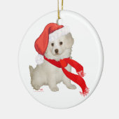 Helfer-Puppy-Poodle / Bichon-Mix Keramikornament (Links)