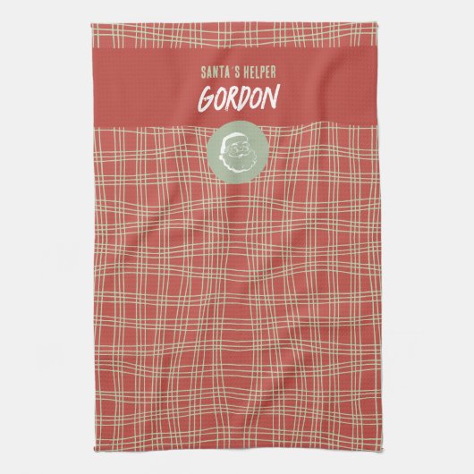 Helfer rot und grün fröhlich geschirrtuch (Vertikal)