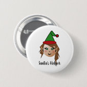 Helferdesign des Weihnachtsmanns Button (Vorne & Hinten)