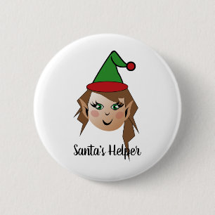 Helferdesign des Weihnachtsmanns Button