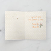 Helferin Bären und Sonnenschein Dankeskarte (Innenseite)