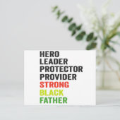 Helfershelferanbieter Strong Black Vater Postkarte (Stehend Vorderseite)